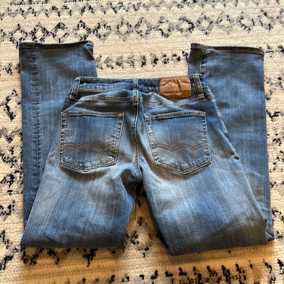 American Eagle Men’s Size 26 x 30 Flex Jeans Original Boot Medium Wash Blue - Picture 8 of 9